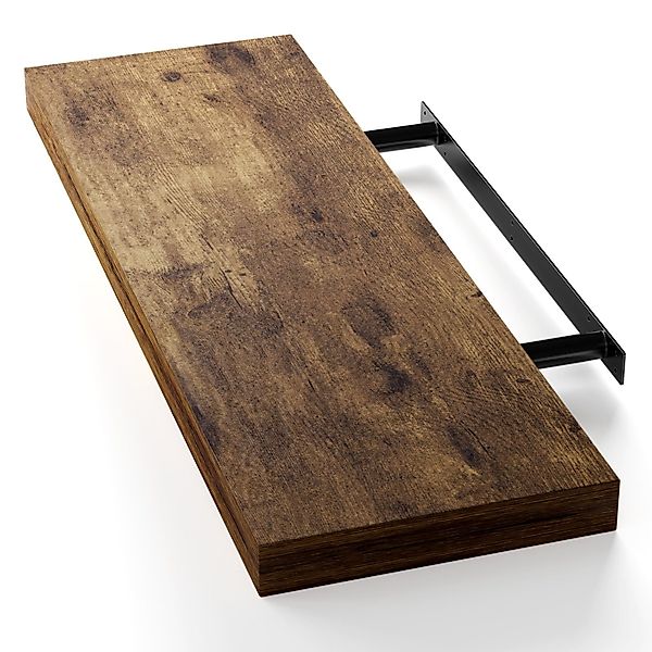 Casaria Wandboard, Dunkle Eiche Hängeregal mit günstig online kaufen