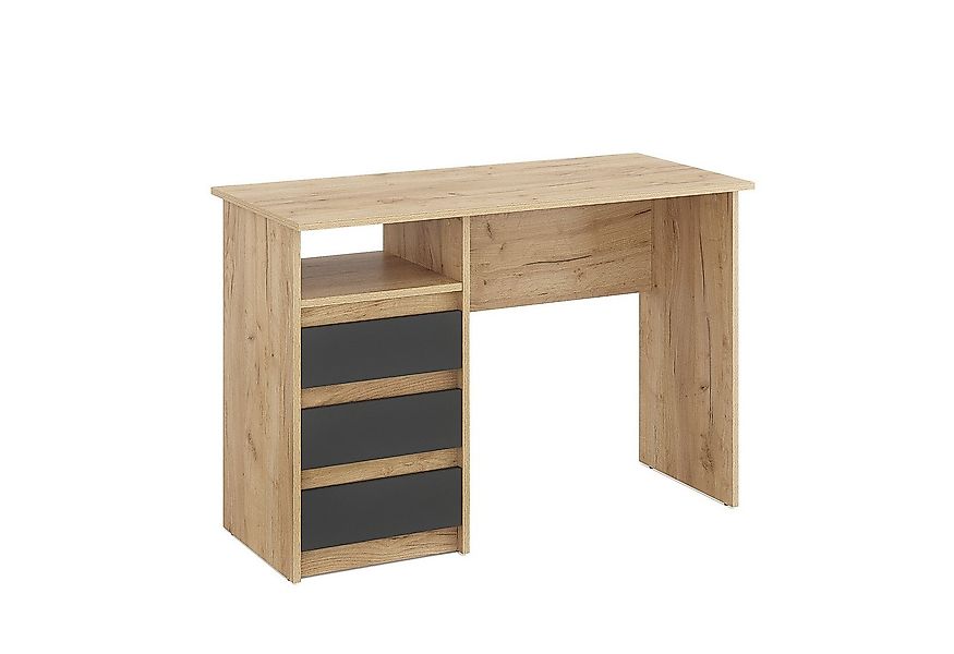 KOMTO Schreibtisch Oslo 110 Schreibtisch mit Schubladen Bürotisch Computert günstig online kaufen