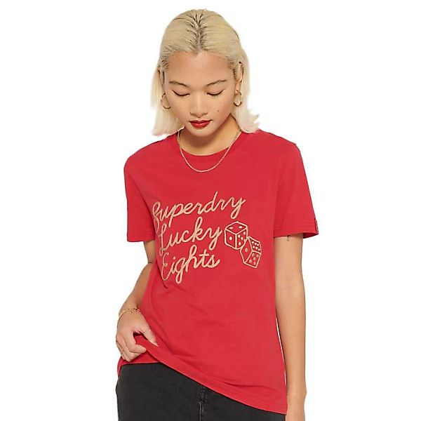 Superdry Cny Print Kurzarm T-shirt S Lucky Red günstig online kaufen