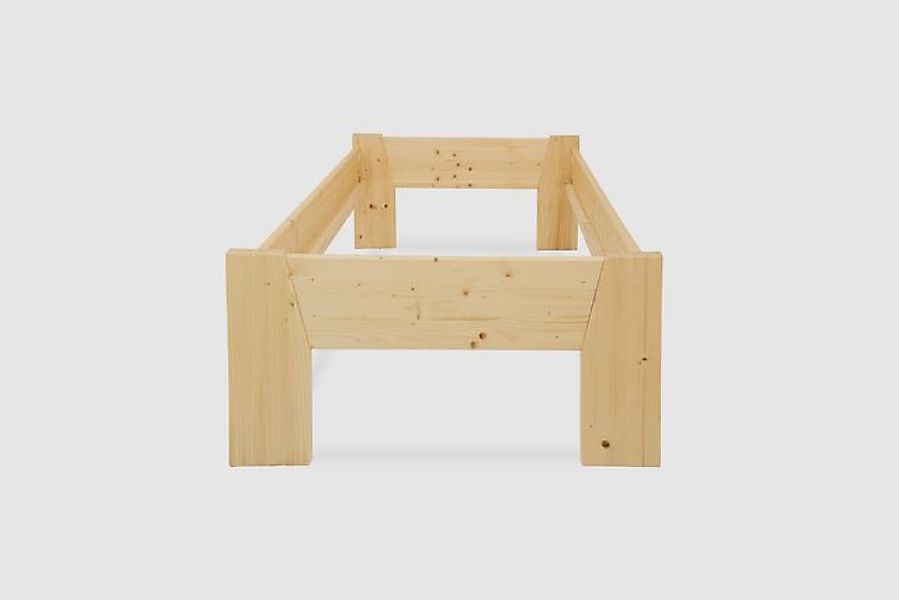 WOMONY Kinderbett / Einzelbett, 90 x 200 cm, weiß, Fichte, Massivholz günstig online kaufen