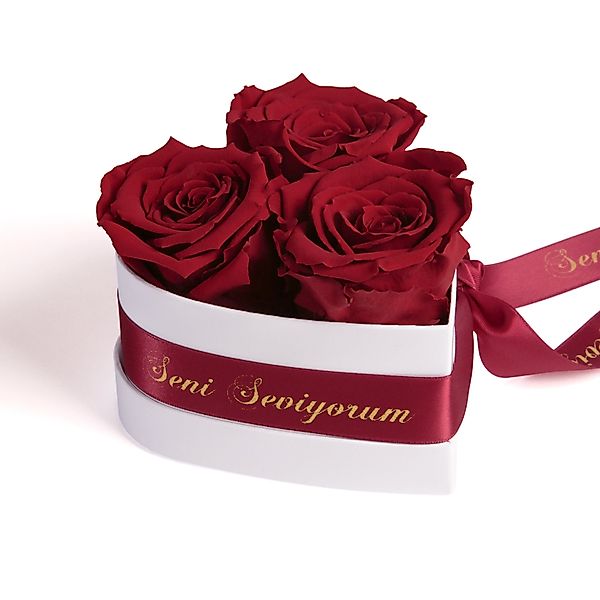 Kunstblume Seni Seviyorum Infinity Rosenbox Herz günstig online kaufen