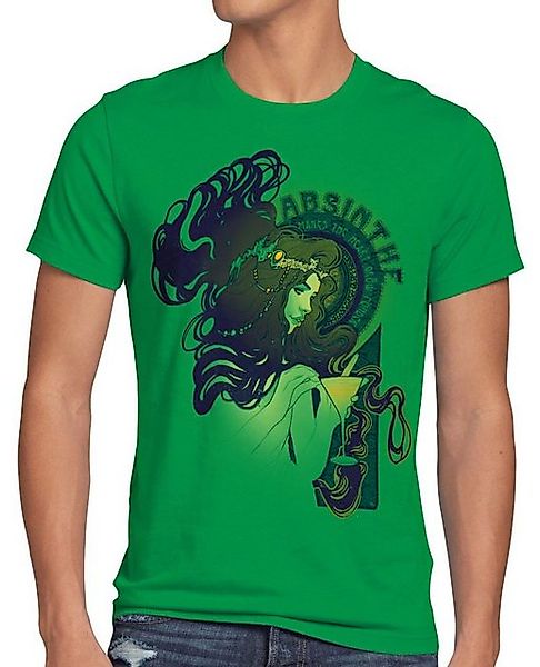 style3 T-Shirt Absinthe Art Bar grüner Drink Mucha Stunde fenchel wermut al günstig online kaufen