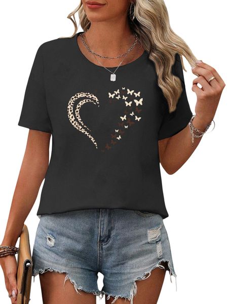 PYLIKE Kurzarmbluse Damen Sommer Casual Kurzarmbluse günstig online kaufen