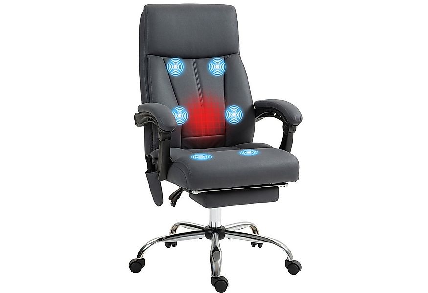 Vinsetto Schreibtischstuhl Bürostuhl mit Wippfunktion, Massagesessel (Chefs günstig online kaufen