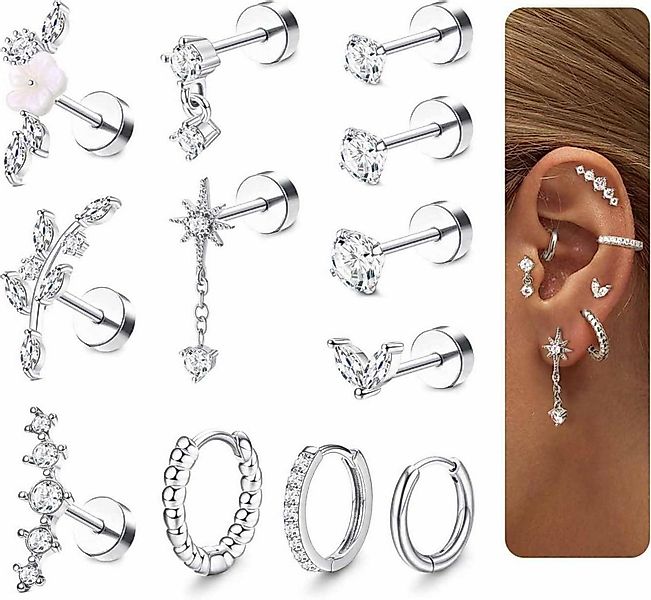 Adramata Piercing-Set 12Pcs Helix Piercings Set günstig online kaufen