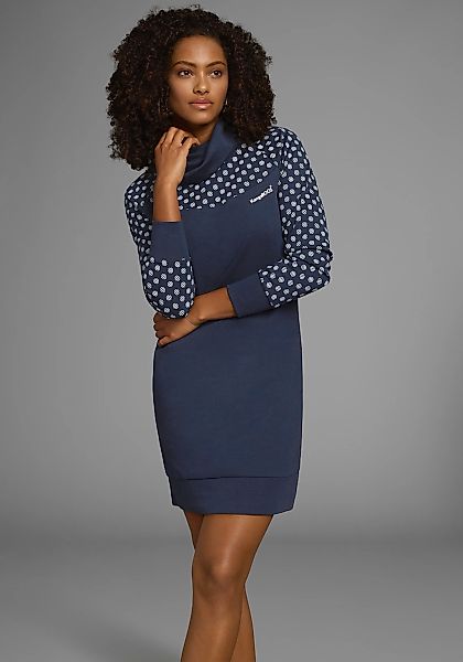 KangaROOS Sweatkleid, lang, aus Baumwolle, Langarm, mit breiten Rippbündche günstig online kaufen