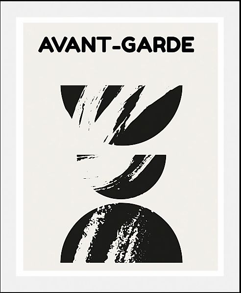 queence Bild "Avant-Garde II" Abstrakt  Kunst  Schriftzug  Schwarz-Weiß 1 S günstig online kaufen
