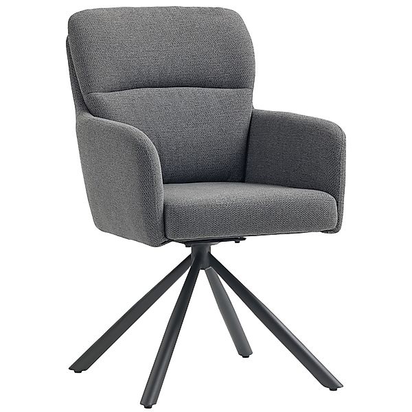 HOMCOM Esszimmerstuhl 360° Drehbar Küchenstuhl mit Leinenbezug, Ergonomisch günstig online kaufen