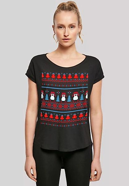 F4NT4STIC T-Shirt Christmas Pinguin Muster Print günstig online kaufen