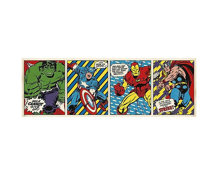 Grupo Erik Poster Marvel Comics Langbahnposter Retro 158 x 53 cm günstig online kaufen