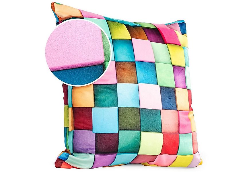 ANRO Dekokissen Verschiedene Kissenbezug Velours mit Motiv Zierkissen, Micr günstig online kaufen