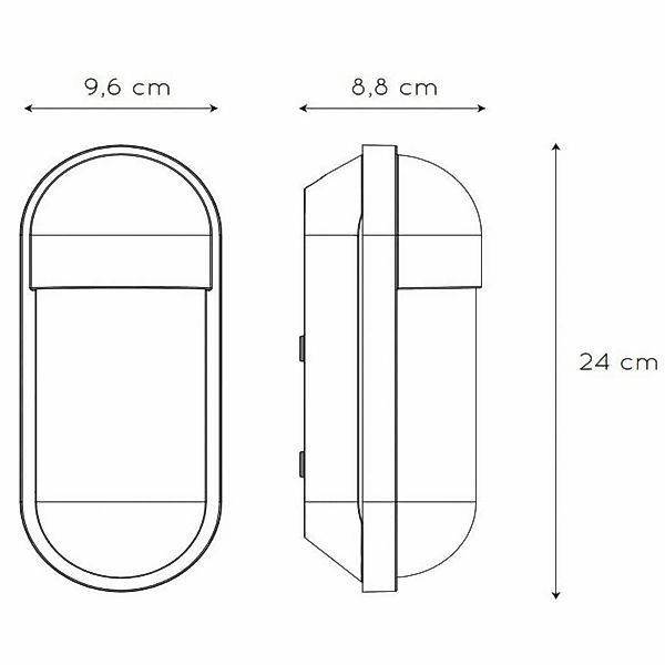 Außenwandleuchte Capsule, klar/schwarz günstig online kaufen