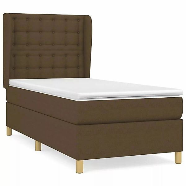 vidaXL Boxspringbett mit Matratze Dunkelbraun 80x200 cm Stoff1389120 günstig online kaufen