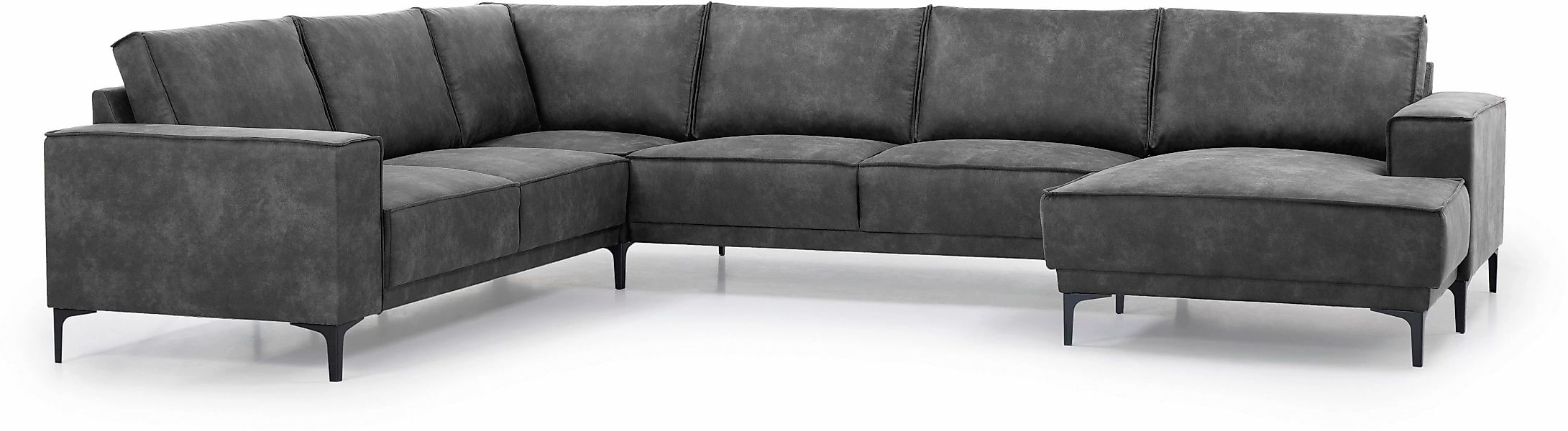 Places of Style Wohnlandschaft "XXL Sofa Oland, Struktur, Flachgewebe, Luxu günstig online kaufen