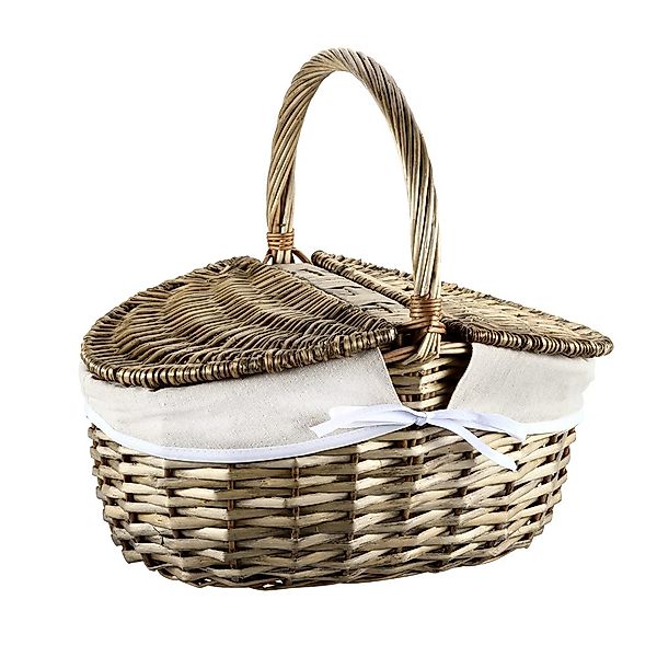 KESPER® Einkaufskorb Picknickkorb mit Textilfutter, braun, günstig online kaufen