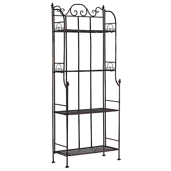 Beliani Badezimmerregal ISERNIA Schwarz Gold 29x61x155 günstig online kaufen