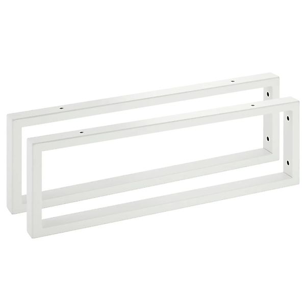 SOTECH 2 x Waschtischkonsole WK450 Rechteckig 450 x 150 mm Stahl Weiß Matt günstig online kaufen