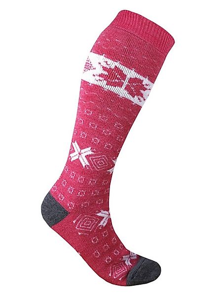 kama Kniestrümpfe Gestrickte Merino F08 (Merinowolle-Mischung) pink/weiss - günstig online kaufen