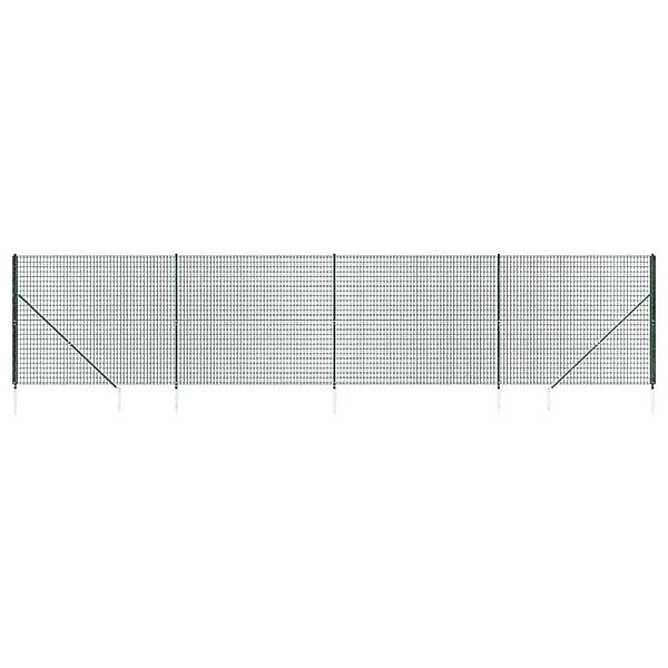 vidaXL Maschendrahtzaun mit Bodenhülsen Grün 2,2x10 m 154103 günstig online kaufen
