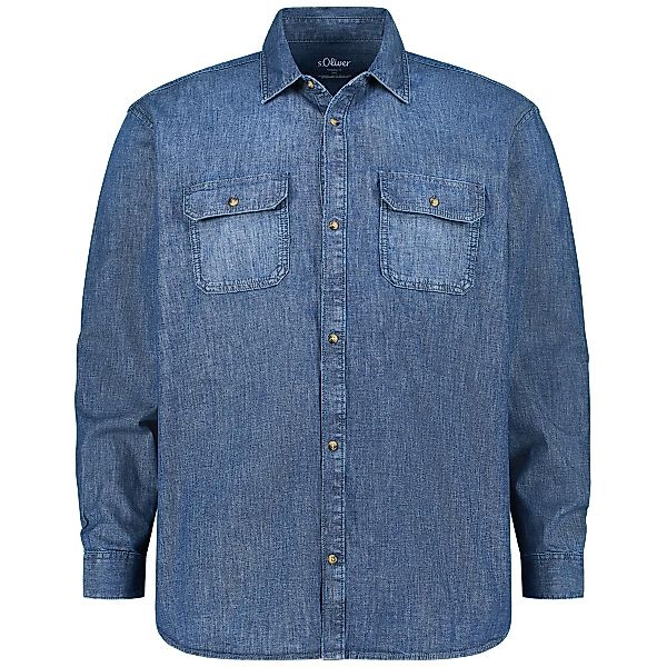 s.Oliver Jeanshemd Farbe blau Größe: 3XL günstig online kaufen