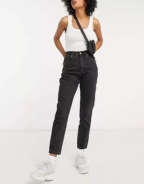 Dr Denim – Nora – Mom-Jeans mit hohem Bund in verwaschenem Schwarz günstig online kaufen