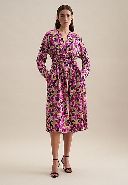 seidensticker Sommerkleid "Schwarze Rose" 1/1 Kragen Druck günstig online kaufen