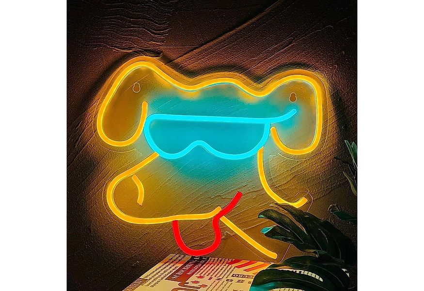 MUPOO LED Dekofigur LED Nachtlicht Halloween LED Gaming Neon Schild Welpe D günstig online kaufen