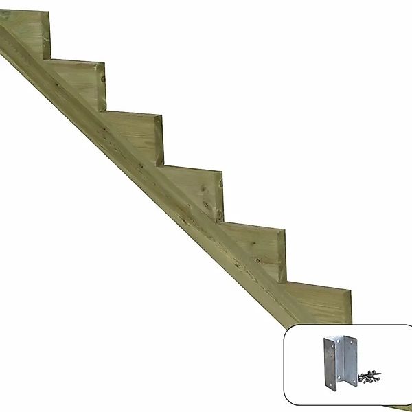 Plus A/S 34,2 Grad Treppenwangen 7 Stufen mit Beschläge  Stufentiefe 25 cm günstig online kaufen