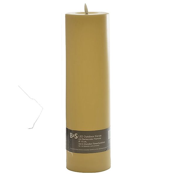 B&S LED-Kerze LED Kunststoffkerze Outdoor creme günstig online kaufen