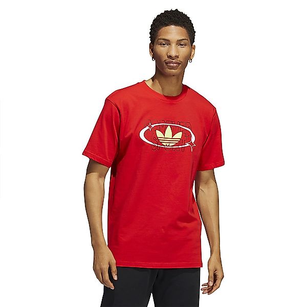 Adidas Originals Trefoil Forever Kurzärmeliges T-shirt S Vivid Red / Multic günstig online kaufen