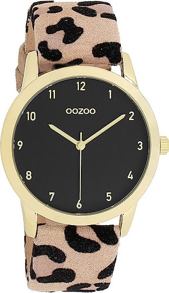 OOZOO Quarzuhr Oozoo Damen Armbanduhr beige schwarz, (Analoguhr), Damenuhr günstig online kaufen