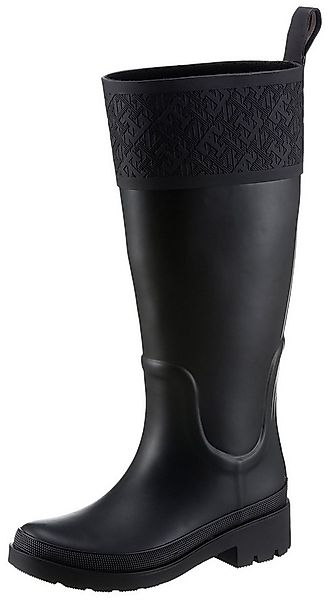 Tommy Hilfiger RUBBER LONG BOOT MONOGRAM Gummistiefel, Blockabsatz, Schlupf günstig online kaufen