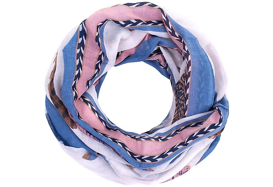 Faera Loop, Damen Schal gemalte Federn weich und leicht Damen Loop Rundscha günstig online kaufen