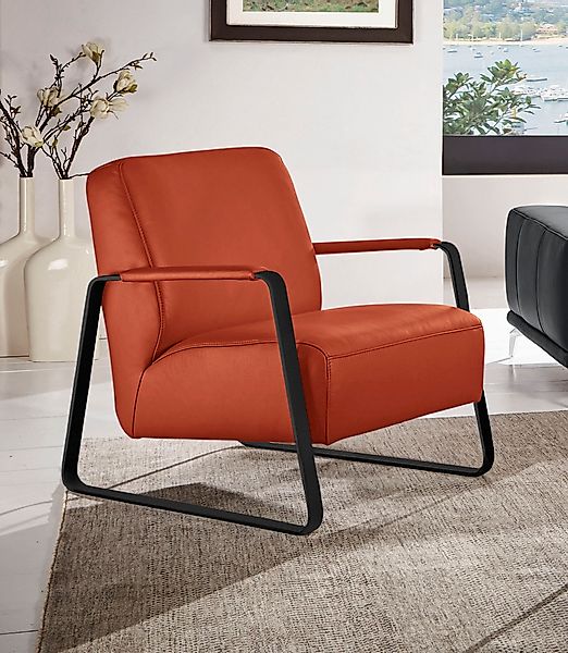W.SCHILLIG Cocktailsessel »quadroo Loungesessel,«, mit bezogenen Armlehnen, günstig online kaufen