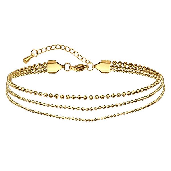 viva-adorno Fußkette Edelstahl Fußkettchen Armkette Damen günstig online kaufen