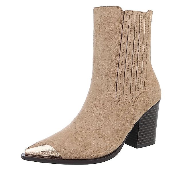 Ital-Design Stilvolle Stiefeletten mit Spitzkappe für Damen Westernstiefele günstig online kaufen