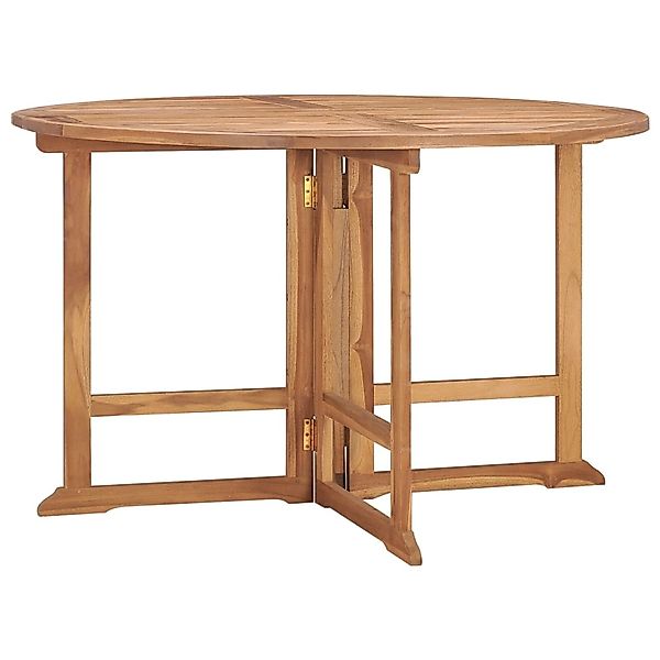vidaXL Garten-Esstisch Klappbar Ø110x75 cm Massivholz Teak 318479 günstig online kaufen