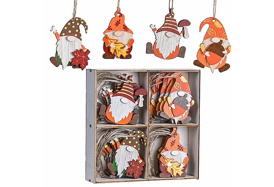 FOUORTUNATE-BEE Dekoobjekt 24er Holz Deko Hänger Herbst Dekoration (4.5-5.5 günstig online kaufen