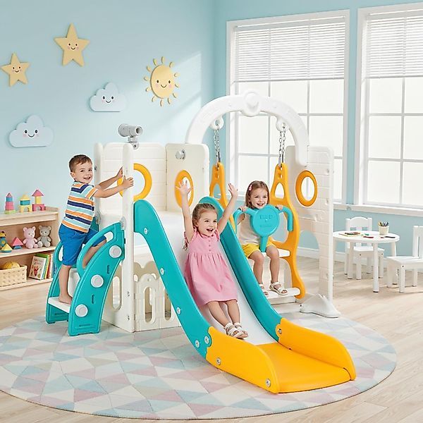 TLGREEN Rutsche 5-in-1 Kinderrutsche, Gartenrutsche Breite günstig online kaufen