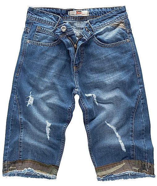 Lorenzo Loren Jeansshorts Herren Shorts Denim Blau LL-393 günstig online kaufen