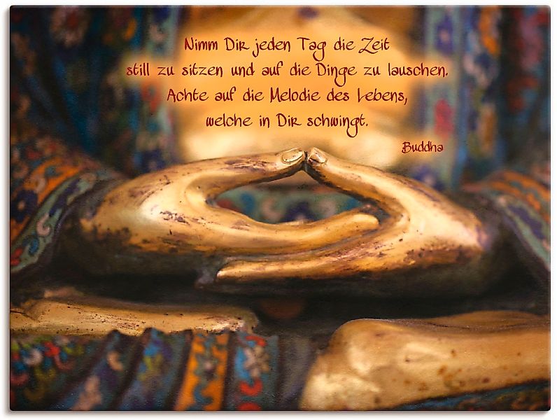 Artland Wandbild "Weisheit" Religion 1 Stk. tlg. als Leinwandbild, Poster, günstig online kaufen