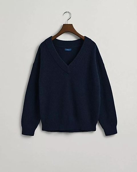 Gant Sweatshirt WOOL RIBBED V-NECK günstig online kaufen