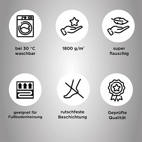 Dyckhoff Badematte "Siena" Höhe 30 mm rutschhemmend beschichtet fußbodenhei günstig online kaufen