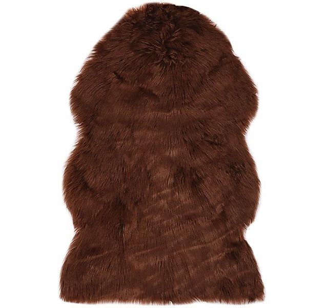 vidaXL Teppich Teppich 60x90 cm Künstlicher Schafspelz Braun, Andere günstig online kaufen