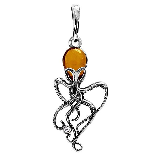 OSTSEE-SCHMUCK Kettenanhänger Ostsee-Schmuck Anhänger Tintenfisch Anhänger günstig online kaufen