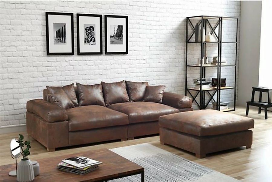 Fun Möbel Big-Sofa Big Sofa Couchgarnitur Megasofa Riesensofa AREZZO inkl.H günstig online kaufen