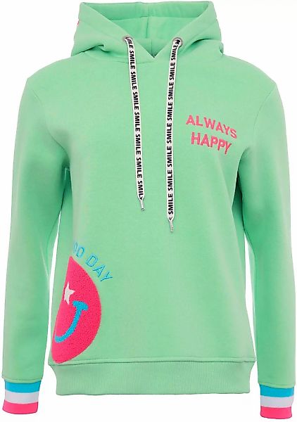 Zwillingsherz Hoodie "Always Happy", mit Smiley Aufdruck aus Frottee und Ne günstig online kaufen