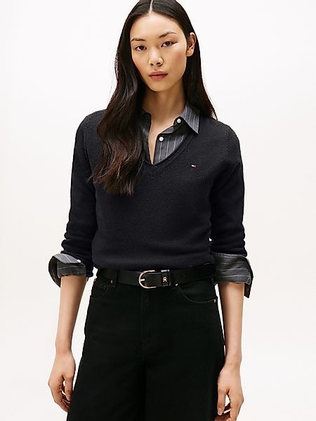 Tommy Hilfiger Strickpullover SOFT WOOL V-NK günstig online kaufen