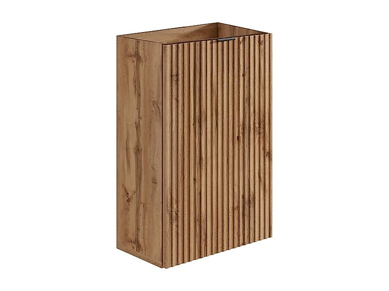 Handwaschbeckenschrank geriffelt - Tür wendbar - Holzfarben hell - 60 x 40 günstig online kaufen