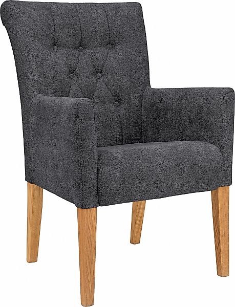 Home affaire Esszimmerstuhl "King" () Armlehnstuhl mit Knopfheftung, Polste günstig online kaufen